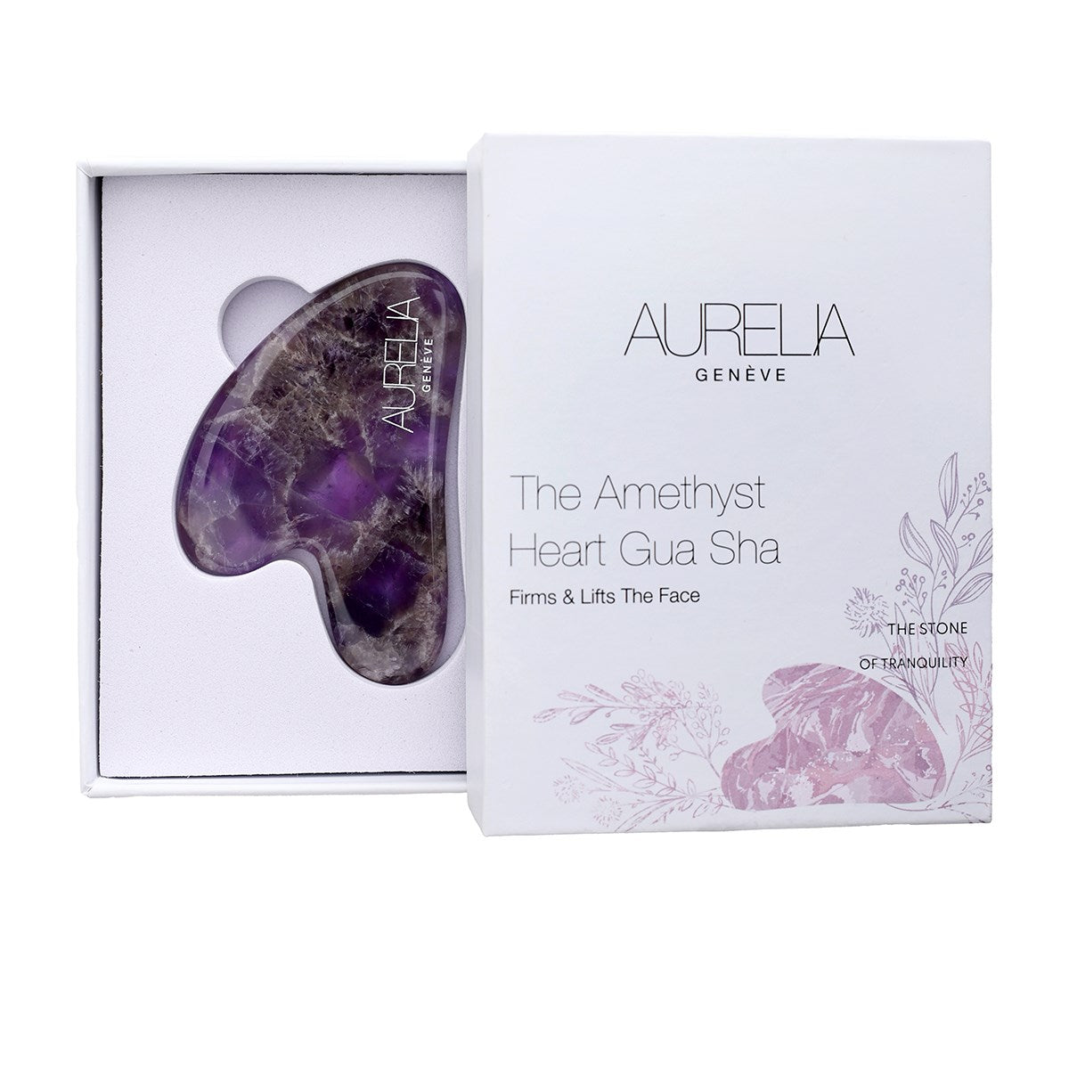 Amethyst Crystal Heart Gua Sha