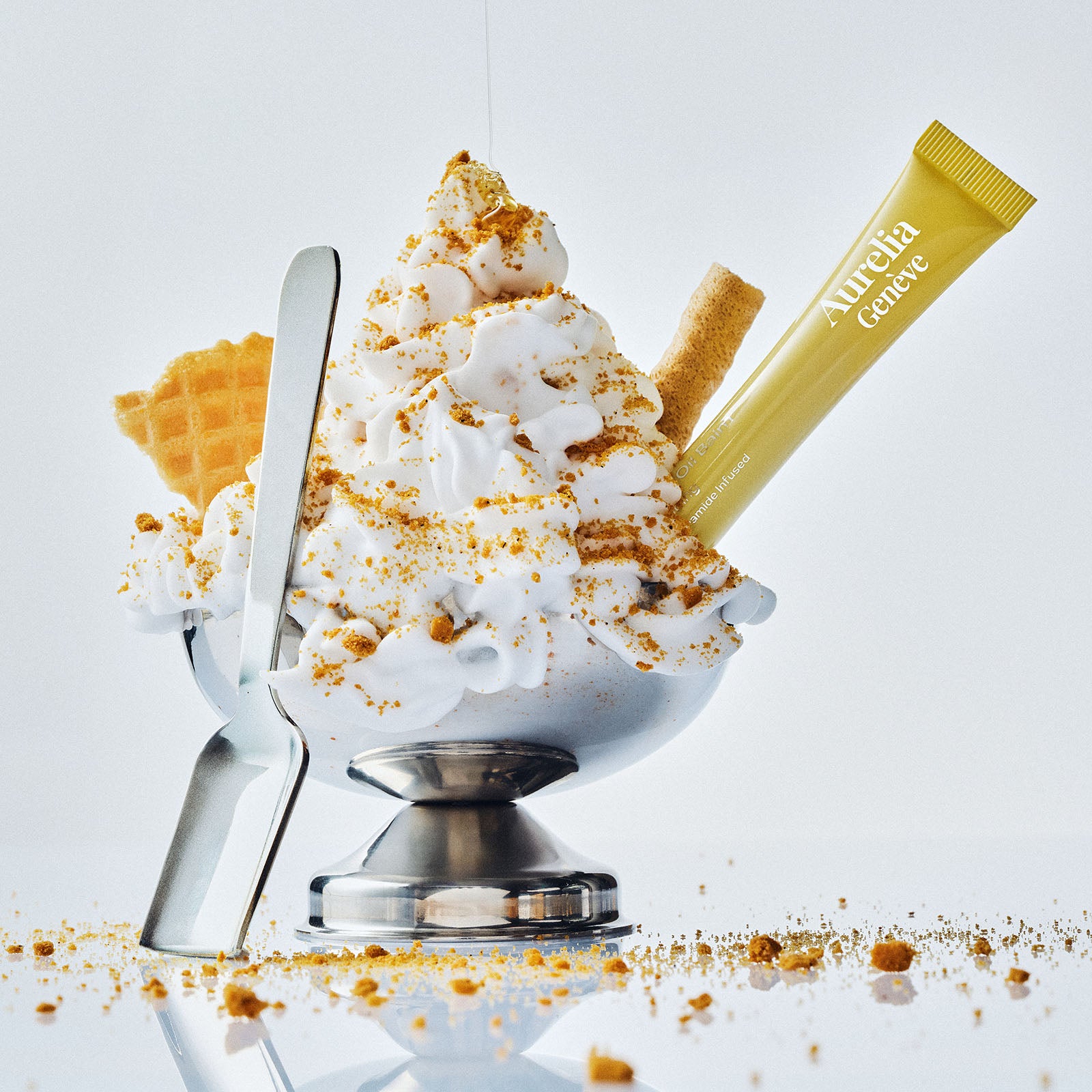 Glossy Lip Oil Balm - Peptide & Ceramid Infused - Vanilla Pudding