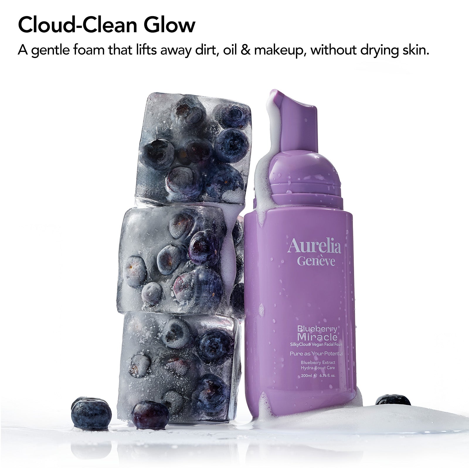 Blueberry Miracle - SilkyCloud Vegan Facial Foam – Aurelia Genève